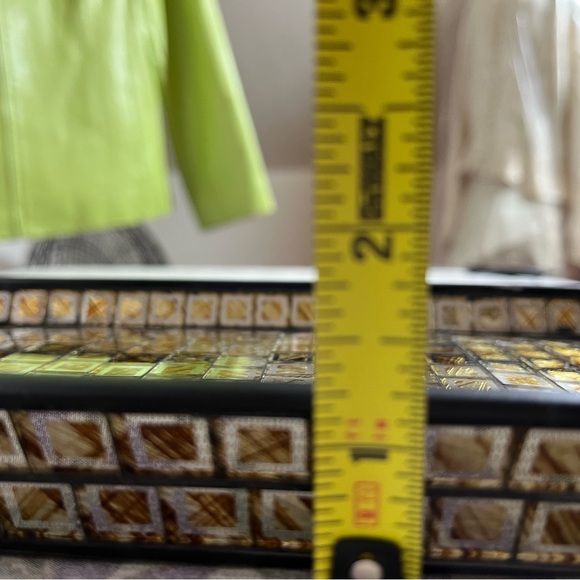 Moroccan Small Tray - Shiny Glass Like , Rectangular with Square Shapes - Picture 10 of 10